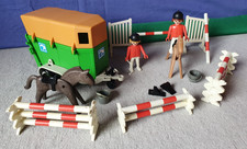 Playmobil 3505-A Pferdeanhänger Wagen Pferde 80er Jahre 3140 Zäune und Oxer