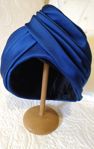 Vintage turban hut seidensatin - turban,