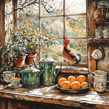 Dekobild Küche Fenster