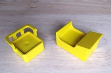 LEGO DUPLO Stuhl 1979 Schulbank 1980 ALT Vintage, zB. aus 2645 Schule Puppenhaus