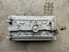 antike Ofentür Tür Gusseisen Jugendstil mit Rahmen