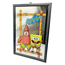 Spongebob Schwammkopf Spiegelschild bedruckter Spiegel Kunststoff Rahmen 32x22cm