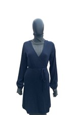 FTC Cashmere Wickelstrickjacke in Blau