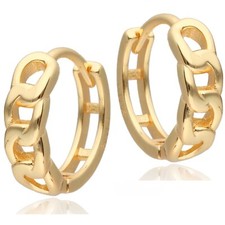 Gold Creolen geflochten 925