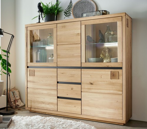 Highboard schrank massivholz - highboard,