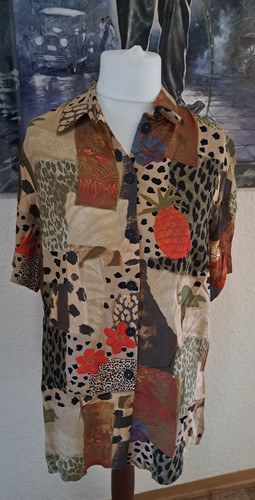 Damen bluse bunt mit - damen, gr.44