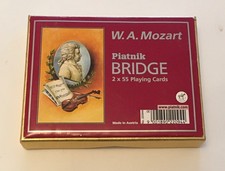 Piatnik Bridge Kartenspiel W. A. Mozart Brigde 2x 55 Karten vollständig