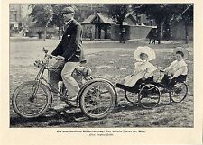 Ein amerikanisches Kinderfahrzeug Der kleinste Motor der Welt Motordreihrad 1901