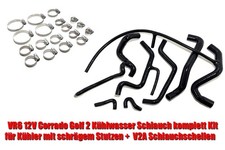 Kühlwasserschläuche für VW Golf 2 Corrado 2.8 VR6 Silikon Kühl Schlauch schwarz