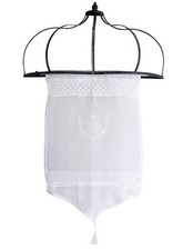 Kurzgardine Landhaus Gardine Bistrogardine Leinen Stickerei Scheibengardine