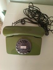 Retro Telefon mit Wählscheibe Grün Vintage FetAp 791-1