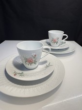 Hutschenreuther Exzellenz Rosita 2 Kaffeegedecke Vintage