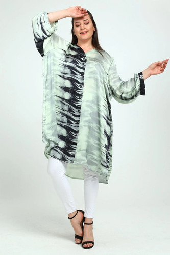 Seiden longtunika bluse - longtunika, von