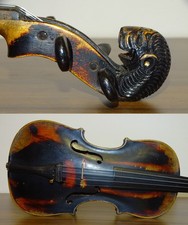 VIOLIN WITH LION HEAD -