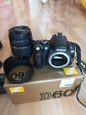 Nikon D D60 10.2MP Digitalkamera, schwarz, gebraucht mit Objektiv