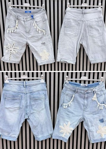 Woman jeans hose short palme - jeans,