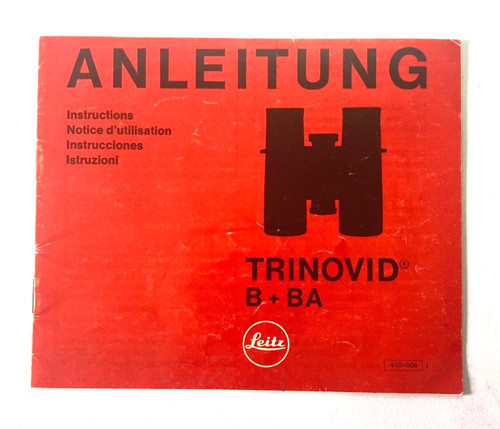 Leica anleitung trinovid ba - anleitung, b+ba