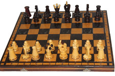 Antikes Schachspiel   Holz