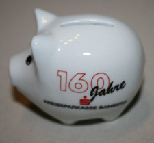 160 Jahre Sparkasse Porzellan Spardose Mini Glücks-Schwein Sparschwein ca6x4x5cm