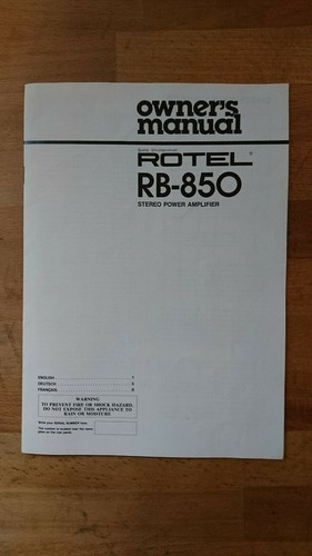 Rotel 850 - rotel, rb-850