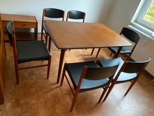 Grete Jalk Mid Century Teak Glostrup 6 Stühle Danish Vintage