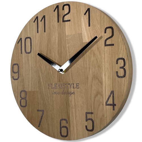 Wanduhr holz modern natur - holz,