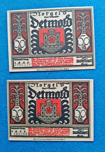 195 notgeld stadt detmold - 06,