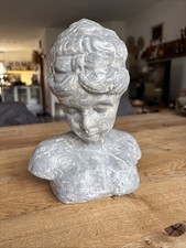 Büste Schöne Frau Dame Grau Vintage Deko