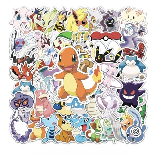 50x pokemon sticker set - sticker,