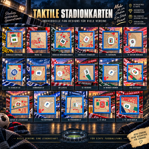 Stadionkarte fußball - 3d,