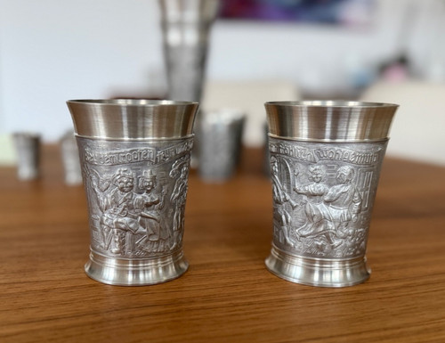 Zinnbecher wein reinzinn - -,