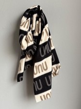 XL Schal Tuch Beige Schwarz