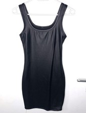 Schwarzes Leder Optik Kleid