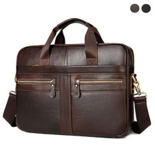 Arbeitstasche Herren Umhängetasche echte Leder Business Aktentasche Laptoptasche