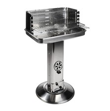 Säulengrill Edelstahl 58 x 38