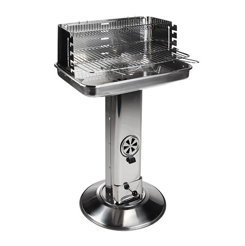 Säulengrill edelstahl 38 - 58, x