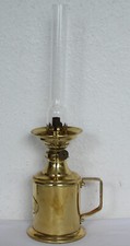 DEKORATIVE ALTE MESSING-PETROLEUMLAMPE VON G.V.HARNISCH KOPENHAGEN #12058