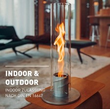 Höfats SPIN 90 Tischfeuer/Windlicht silber   