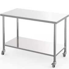 Edelstahltisch Küchentisch Arbeitstisch Zerlegetisch Gastronomie Gastro 2 Ebenen