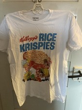 Tshirt Vintage Kelloggs Rice Krispies Weiss Print s