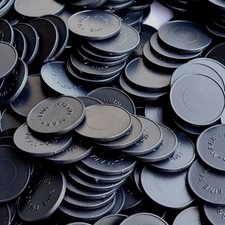 2000 Stück Wertmarken Einkaufswagenchips Pfandmarken Biermarke Event Schwarz