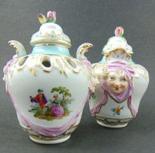 KPM Berlin Deckelvasen um 1800 2 kleine