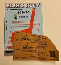 Berliner SC Schlittschuhclub Preussen Heft gegen Düsseldorf 90 Eintrittskarten 