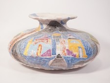 True Vintage große Kunst Design Vase Handarbeit Ton Künstler unbekannt ca. 6,3kg