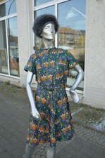 Sommerkleid orange geblümt Damenmode Kleid 60er TRUE VINTAGE 60s dress summer