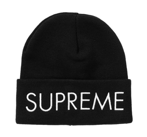 Supreme capital beanie black - supreme, 'black'