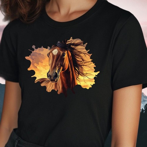Frauen shirt pferde motiv - t-shirt,
