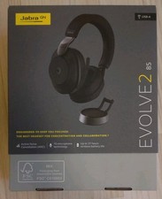 Jabra Evolve2 85 kabelloser Stereo Kopfhörer (MS Teams, USB-A) mit Ladestation -