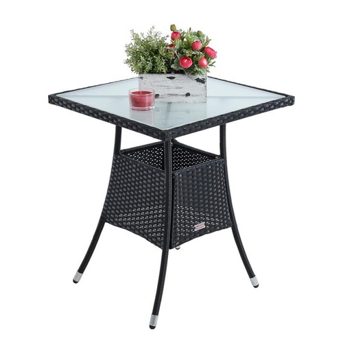Polyrattan beistelltisch - polyrattan,
