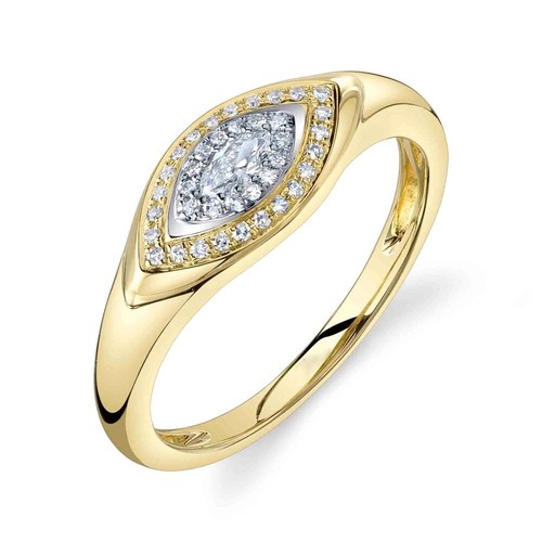 14k gelbgold ring marquise - gelbgold,